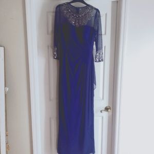 Blue evening dress